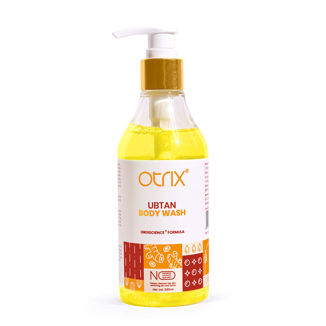 Ubtan Cleansing Body Wash with Turmeric, and Saffron - 290ml