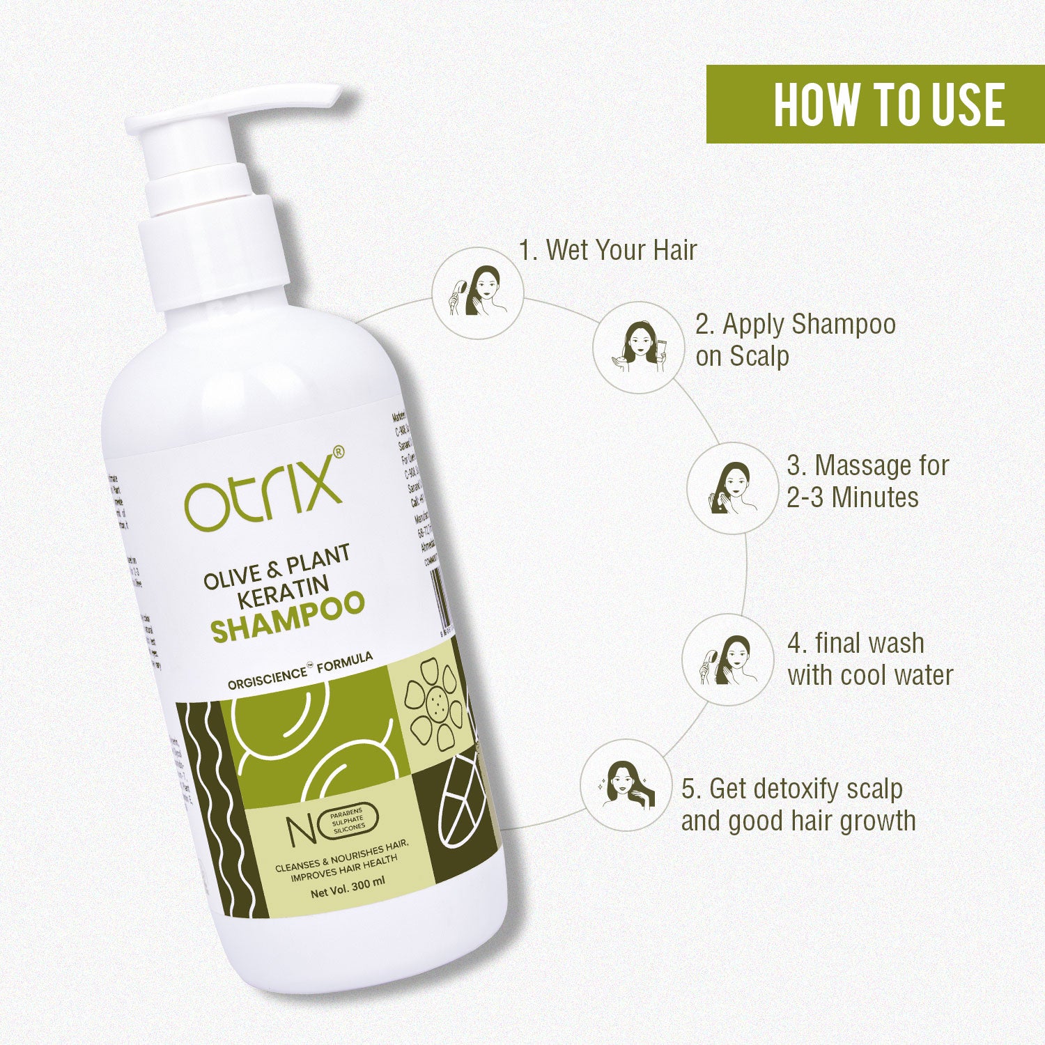 otrix olive and plant keratin shampoo