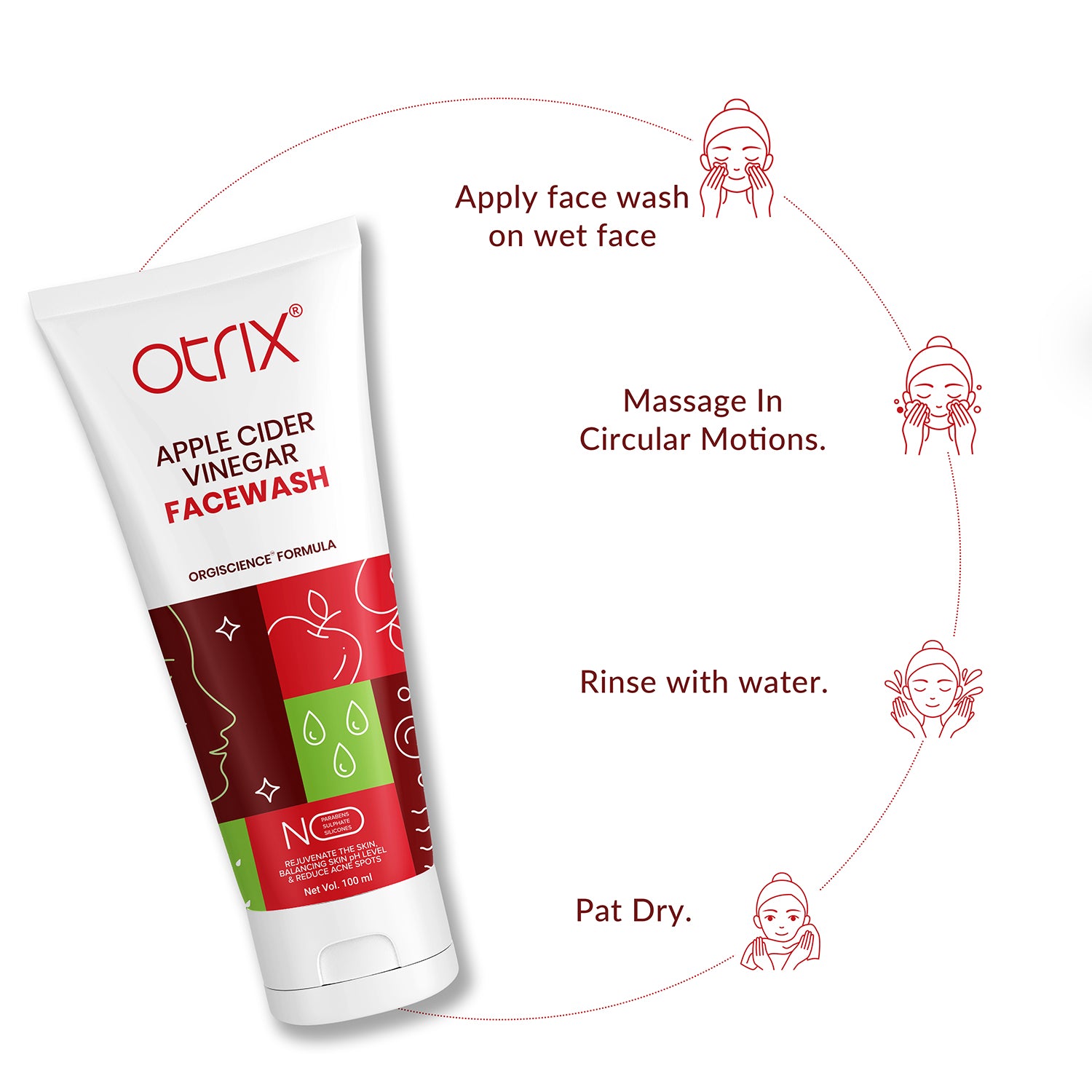 otrix apple cider vinegar face wash