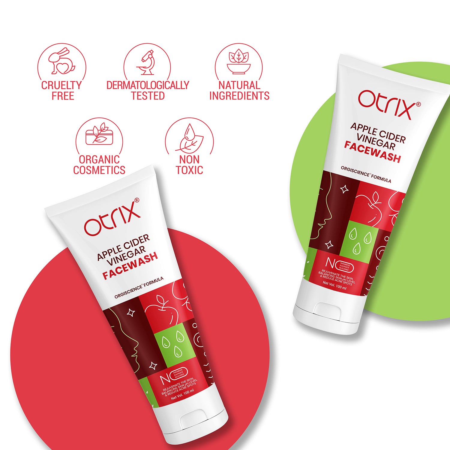 otrix apple cider vinegar face wash