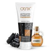 Otrix Activated Charcoal Face Wash for Deep Pore Cleansing & Oil Control | Detoxifies & Refreshes Skin | 100ml