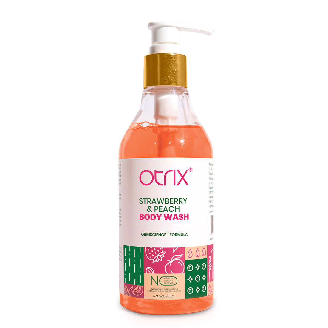 Strawberry & Peach Soothing Body Wash - 290 ml