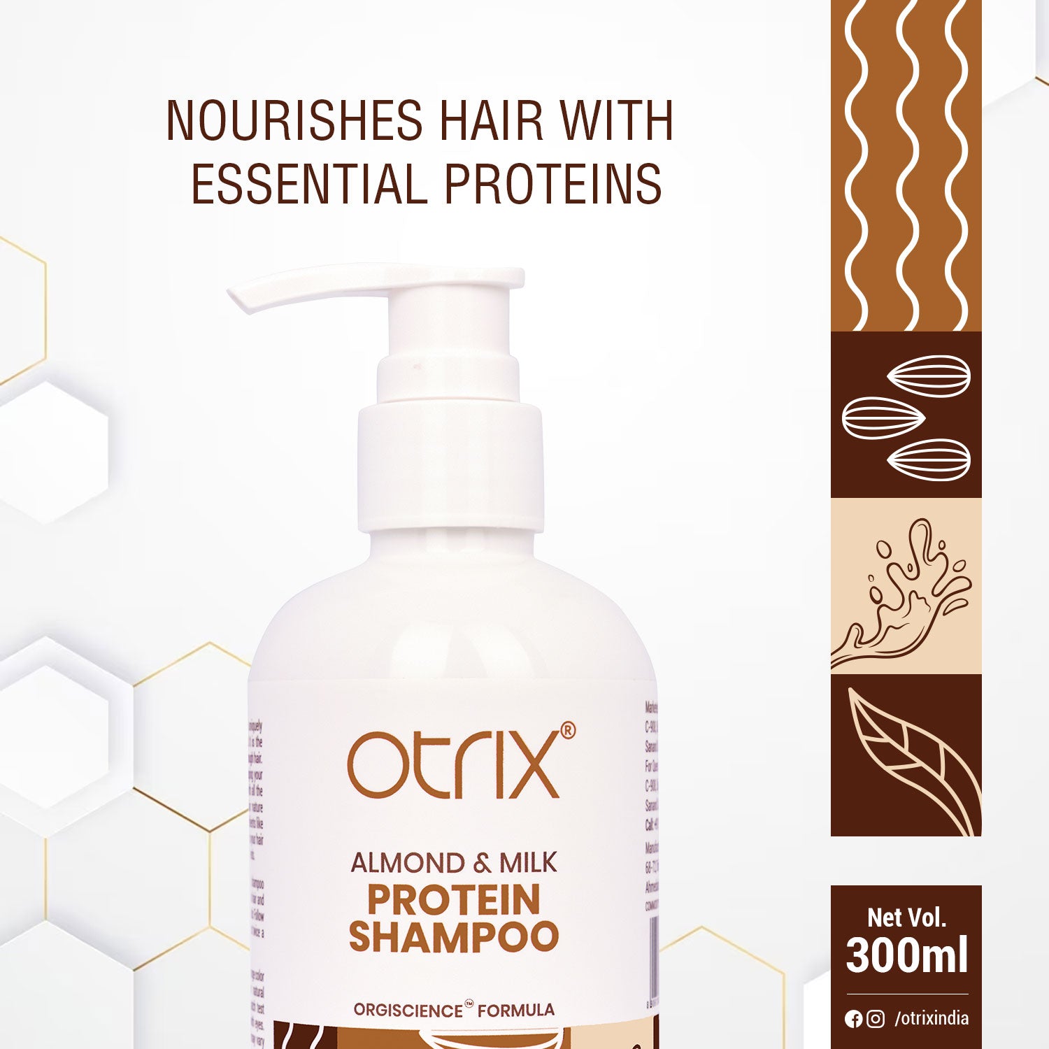 otrix almond and milk protein shampoo