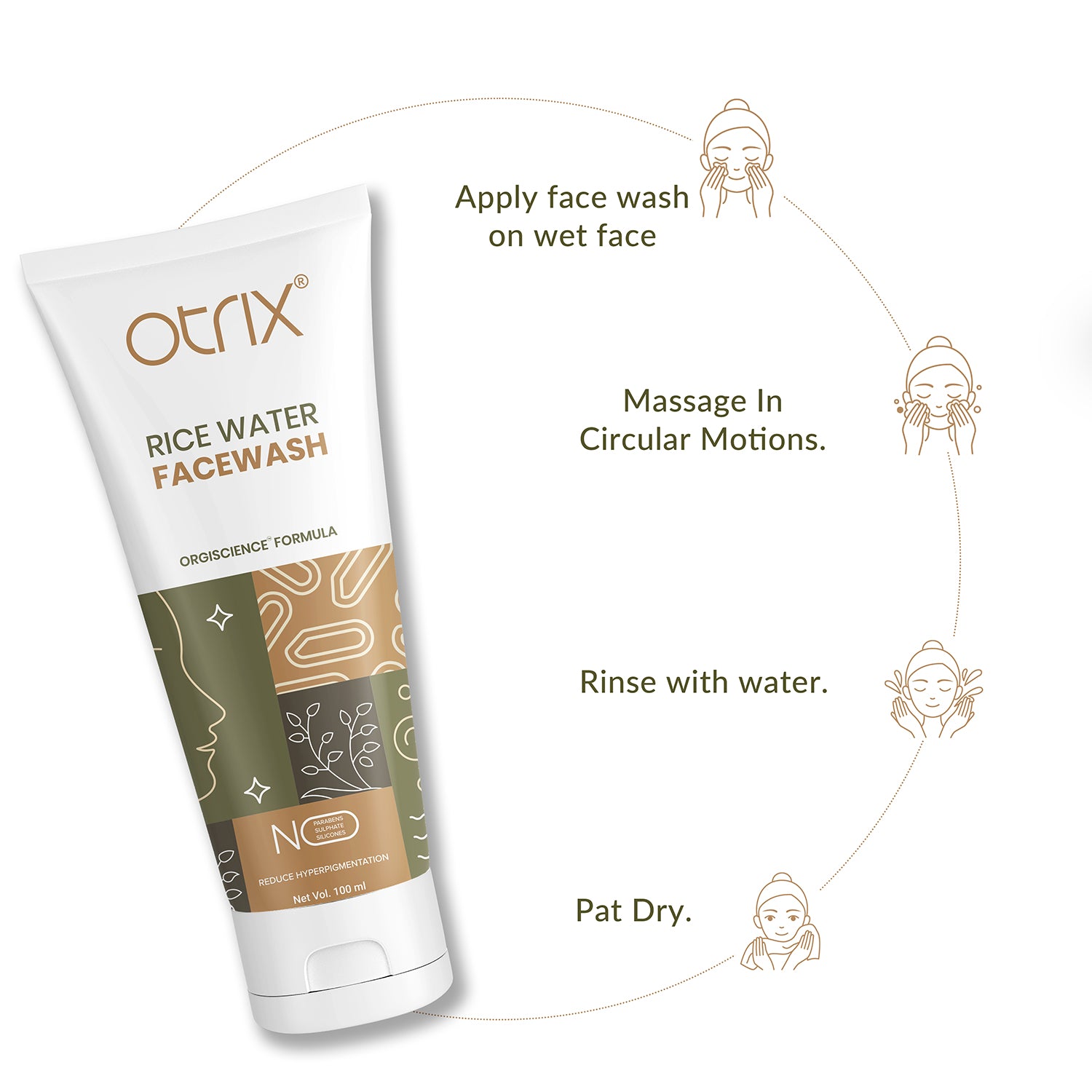 otrix rice water face wash