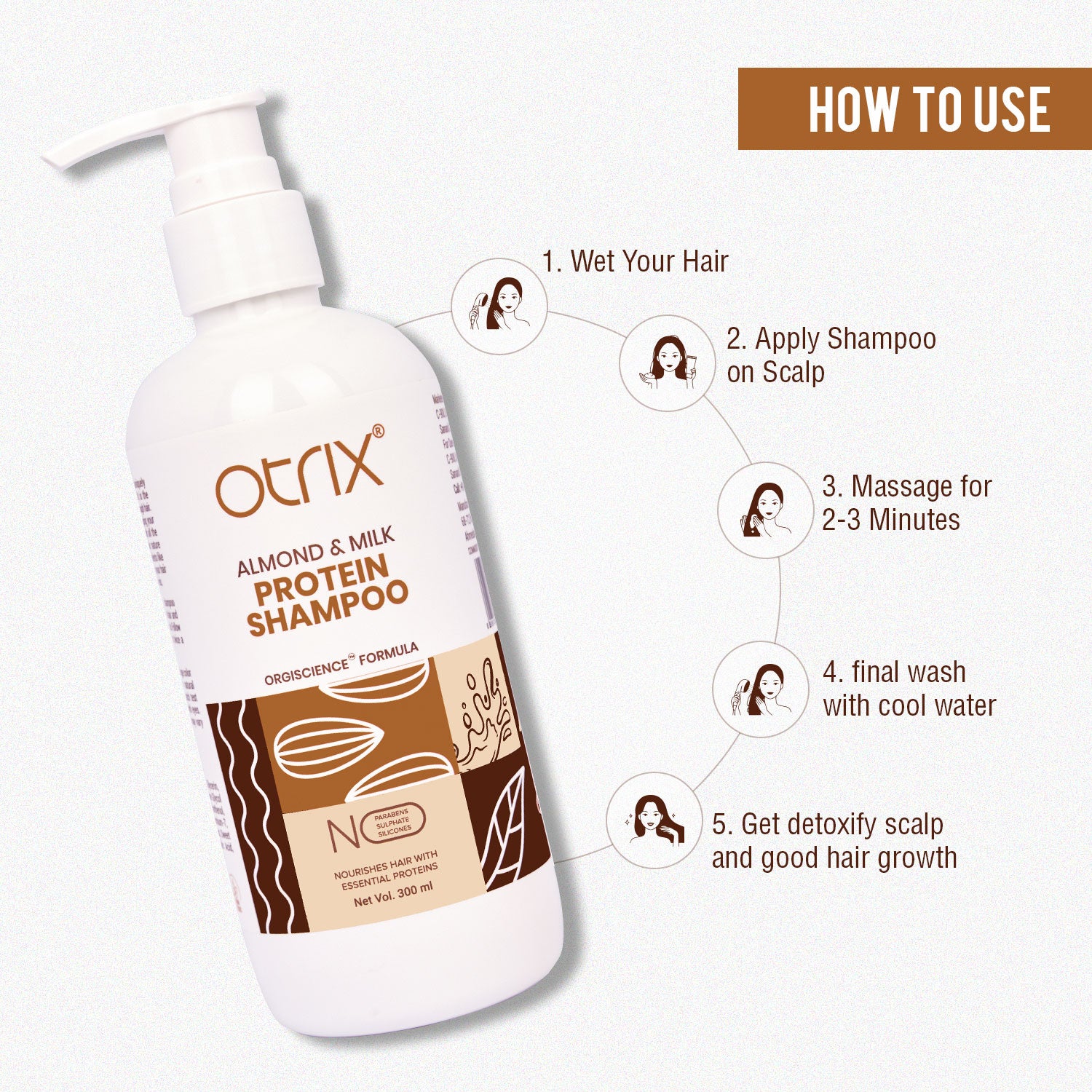 otrix almond and milk protein shampoo