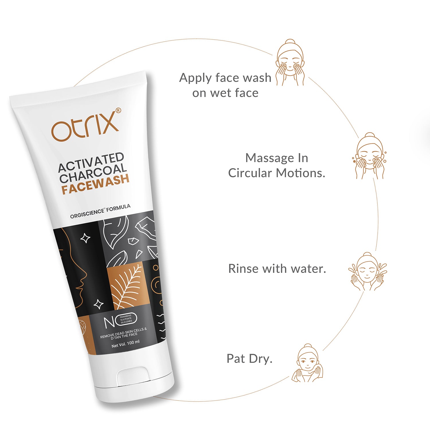 otrix activated charcoal face wash