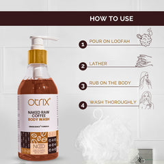 otrix naked raw coffee body wash