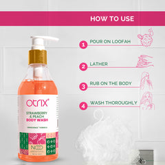 otrix strawberry and peach body wash