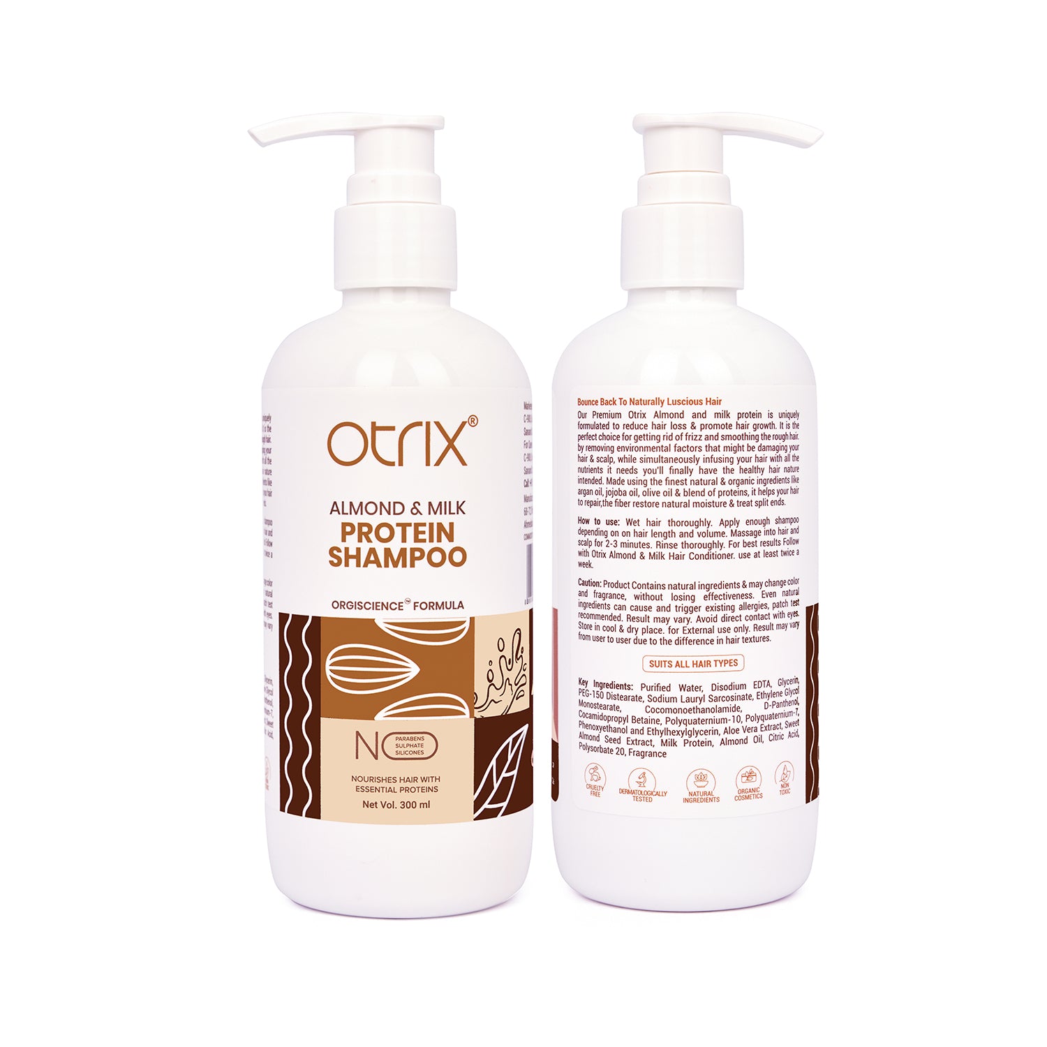 otrix almond and milk protein shampoo