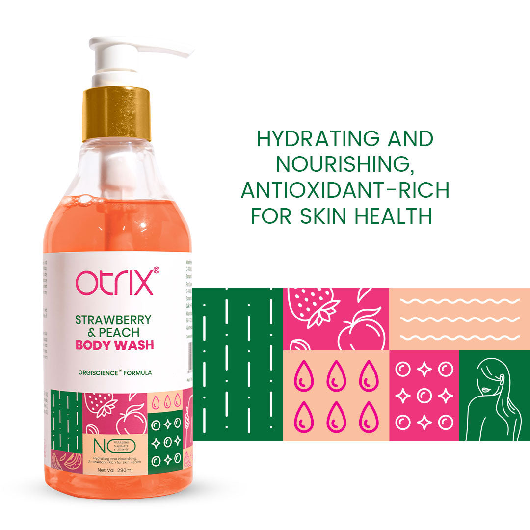 otrix strawberry and peach body wash