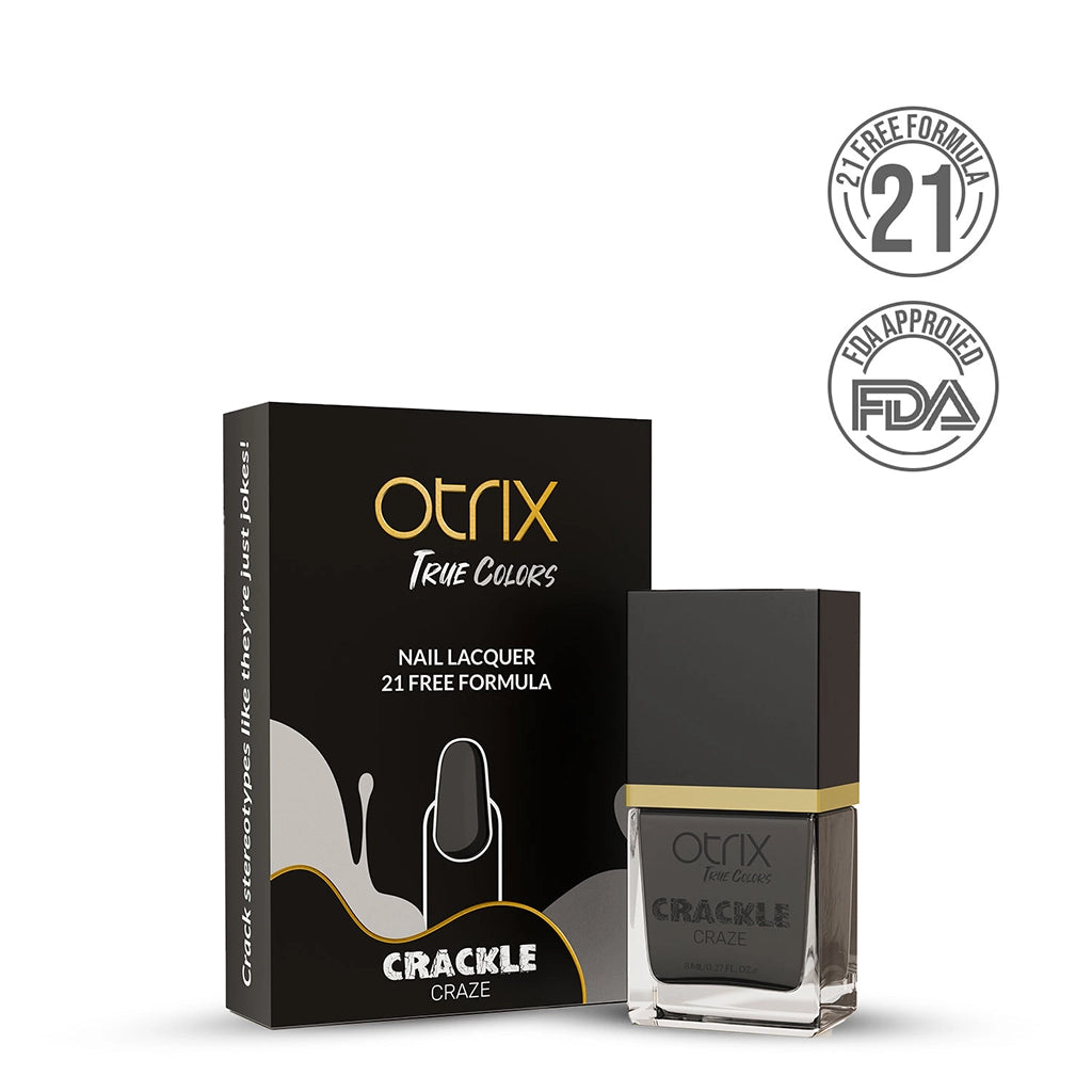 True Colors Cracked Coal Crackle Craze Nail Polish - 8ML