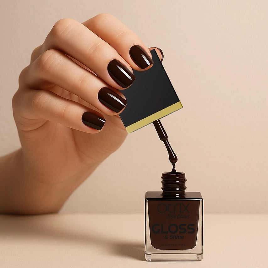 True Colors Dark Cherry Gloss & Shine Nail Polish - 8ML