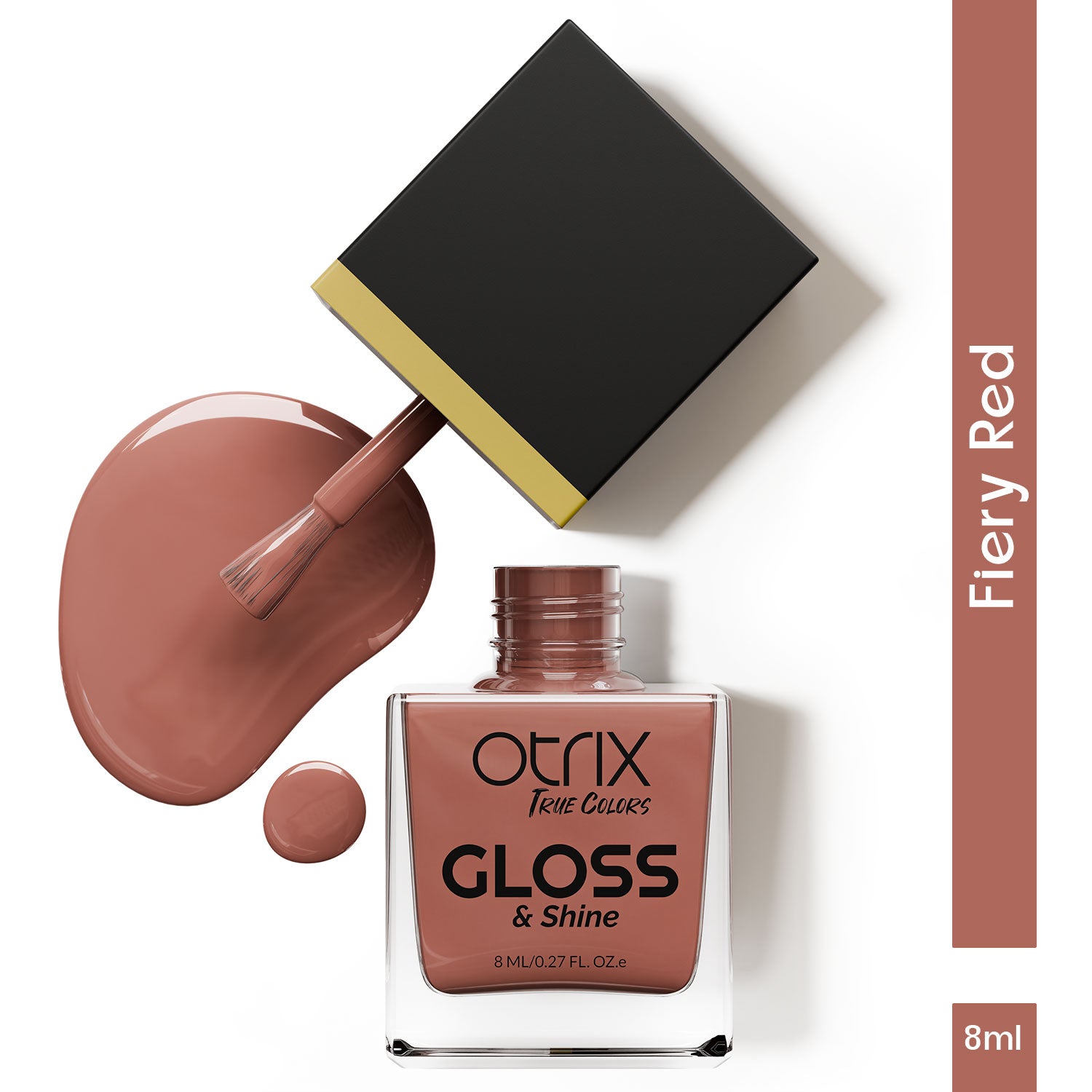 Fiery Red Gloss and Shine Nail Polish - 03
