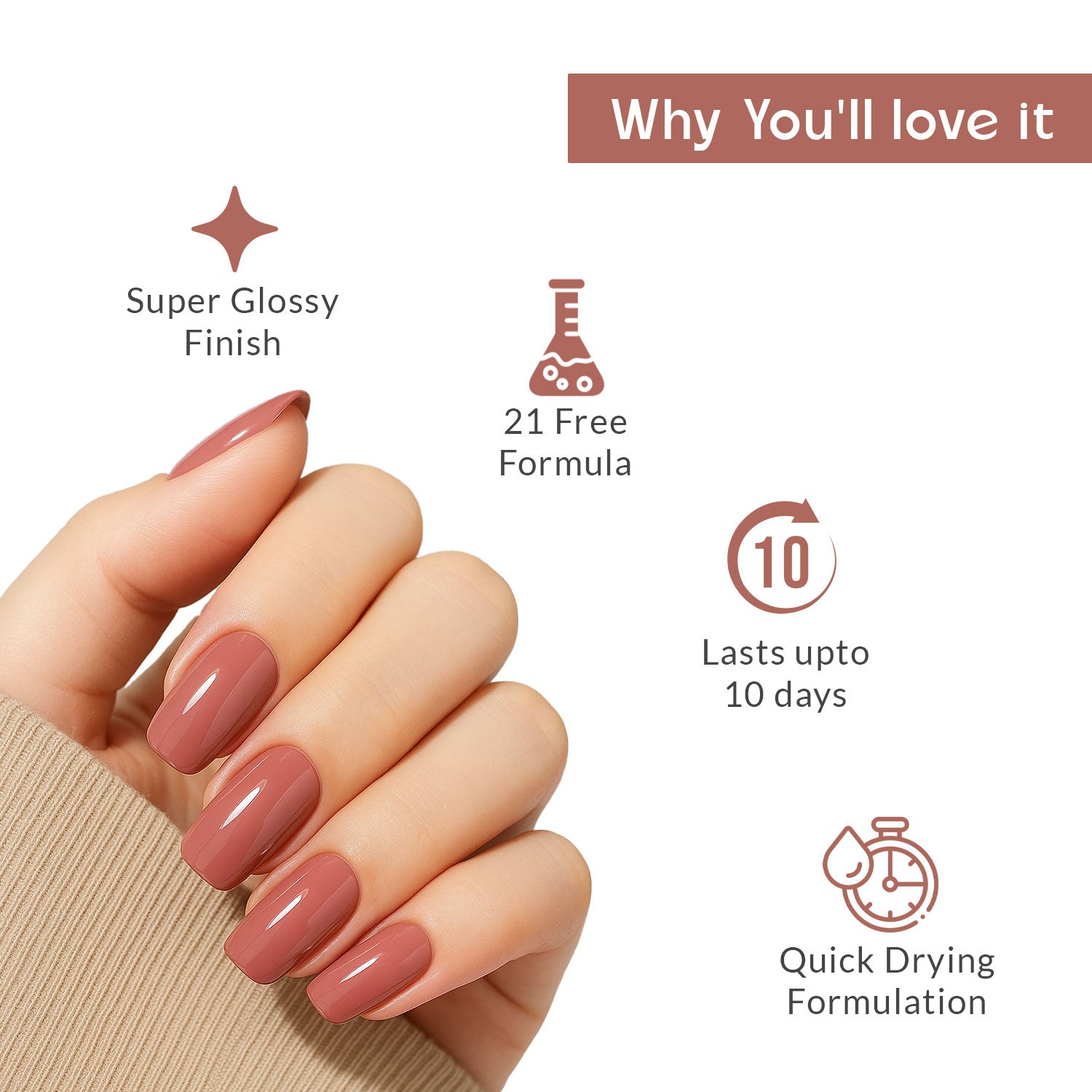 Fiery Red Gloss and Shine Nail Polish - 04