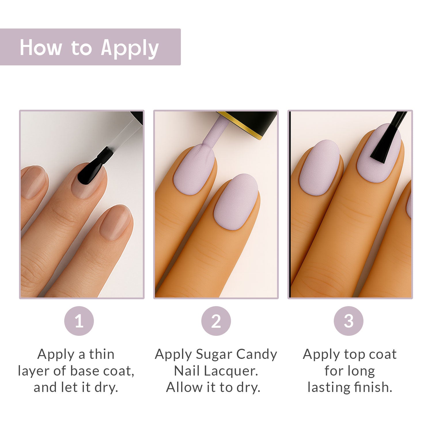 Frosted Violet Sugar Candy Nail Polish - 06