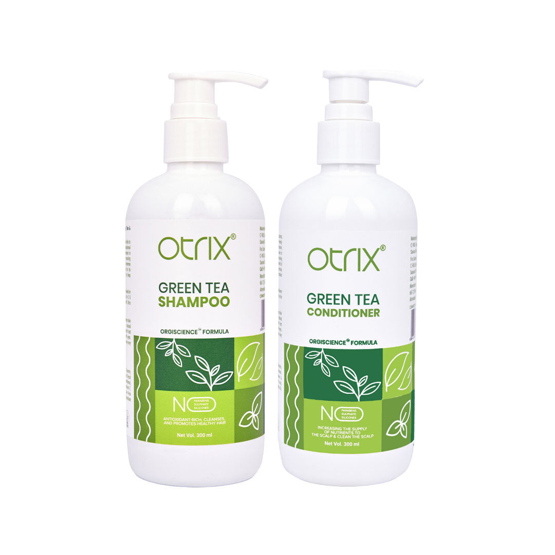 Green Tea Shampoo & Conditioner – Detoxify Scalp & Control Dandruff