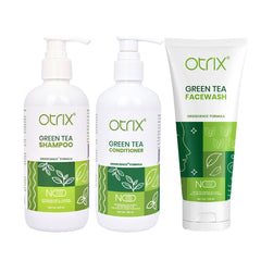 Green Tea Hair & Skin Care Terrific Trio – Detoxify, Nourish & Revitalize