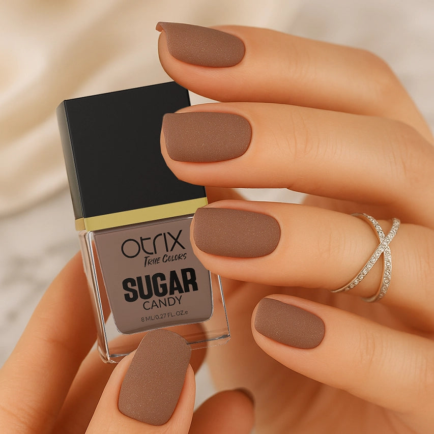 True Colors Mocha Crushed Sugar Candy Nail Polish - 8ML