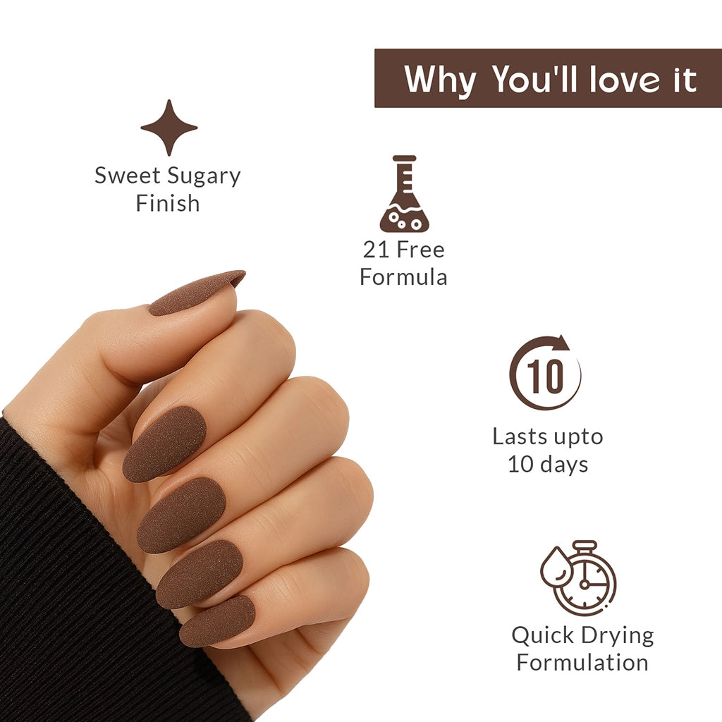 True Colors Mocha Crushed Sugar Candy Nail Polish - 8ML