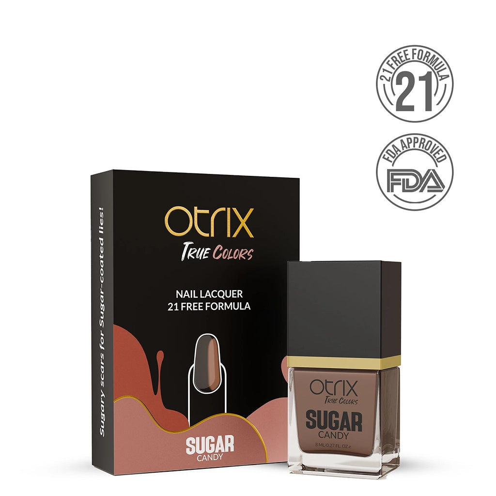 True Colors Mocha Crushed Sugar Candy Nail Polish - 8ML