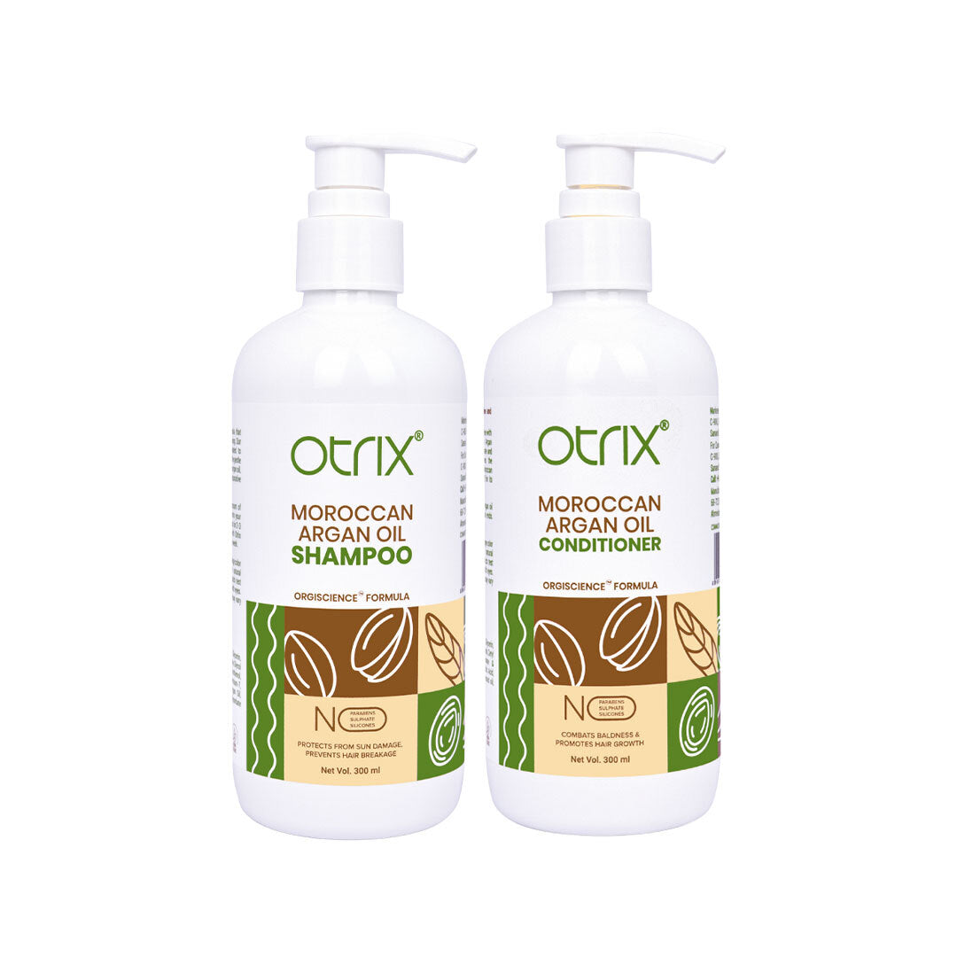 Moroccan Argan Oil Shampoo & Conditioner – Hydration & Frizz Control