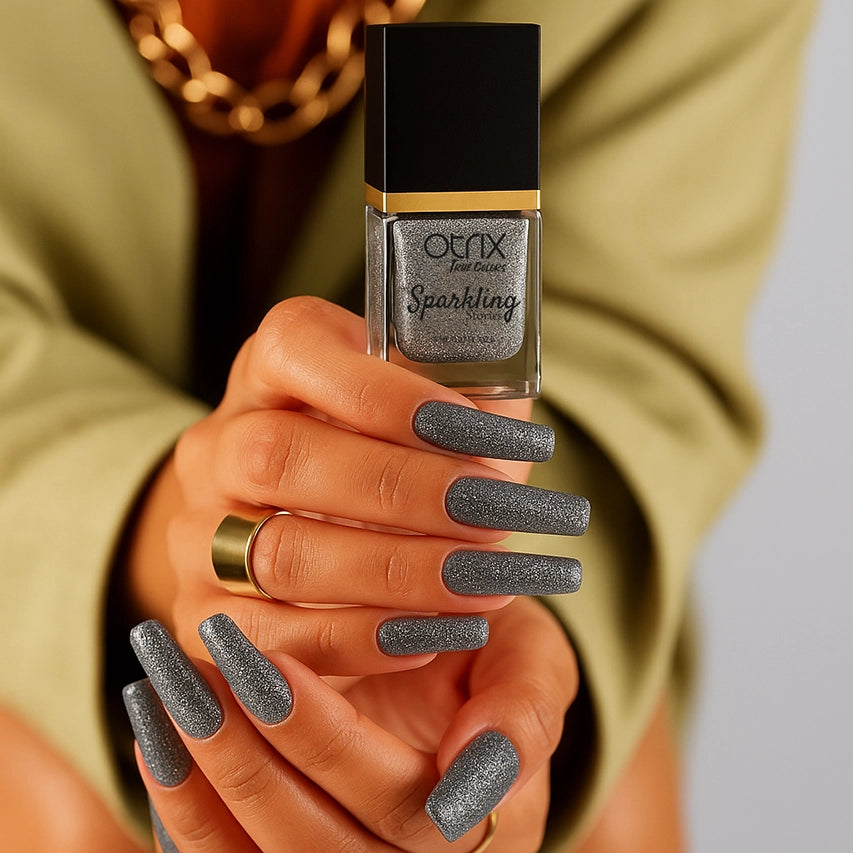 True Colors Platinum Twinkle Sparkling Stories Nail Polish - 8ML