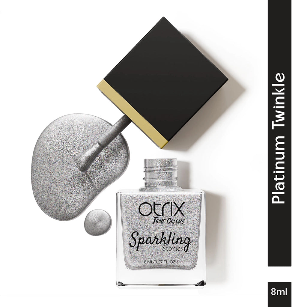 True Colors Platinum Twinkle Sparkling Stories Nail Polish - 8ML