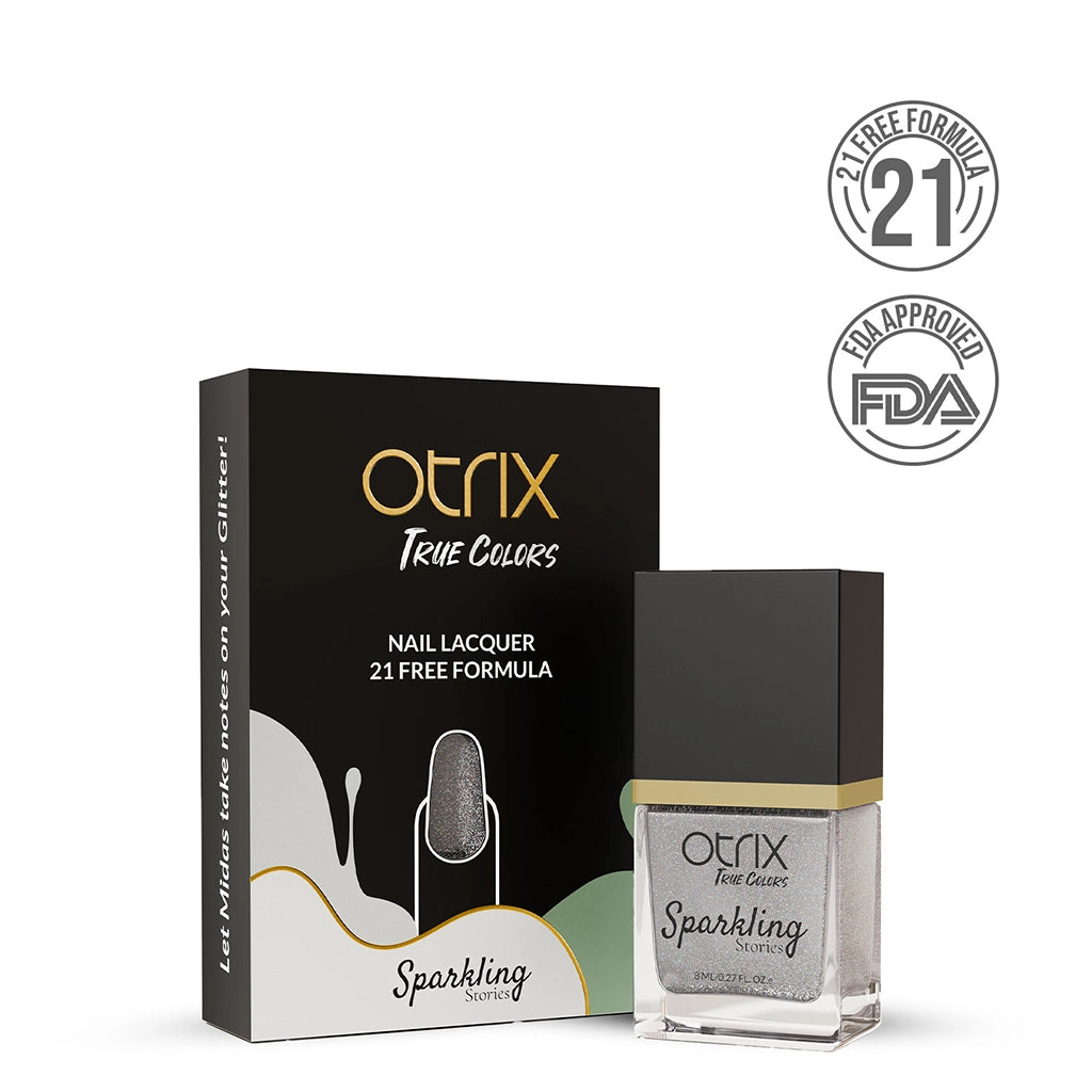 True Colors Platinum Twinkle Sparkling Stories Nail Polish - 8ML