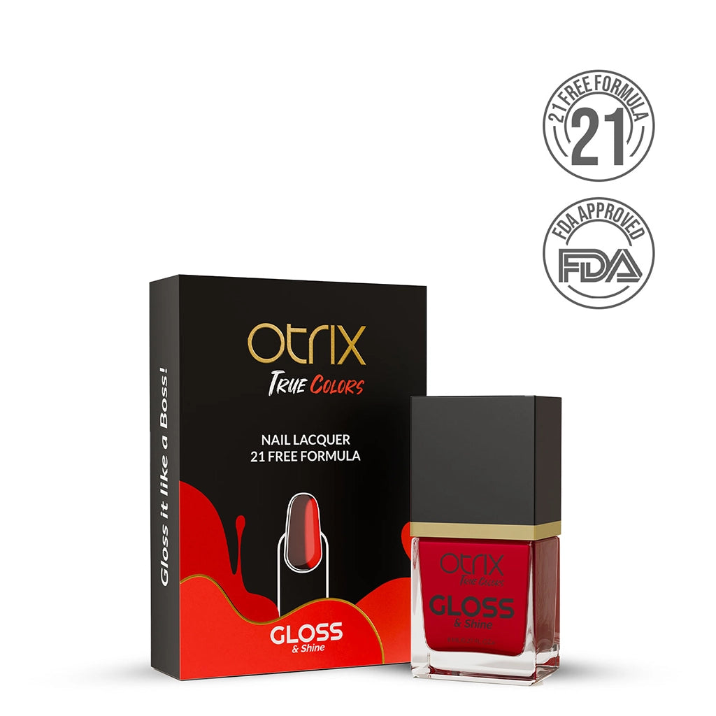True Colors Ruby Red Gloss & Shine Nail Polish - 8ML