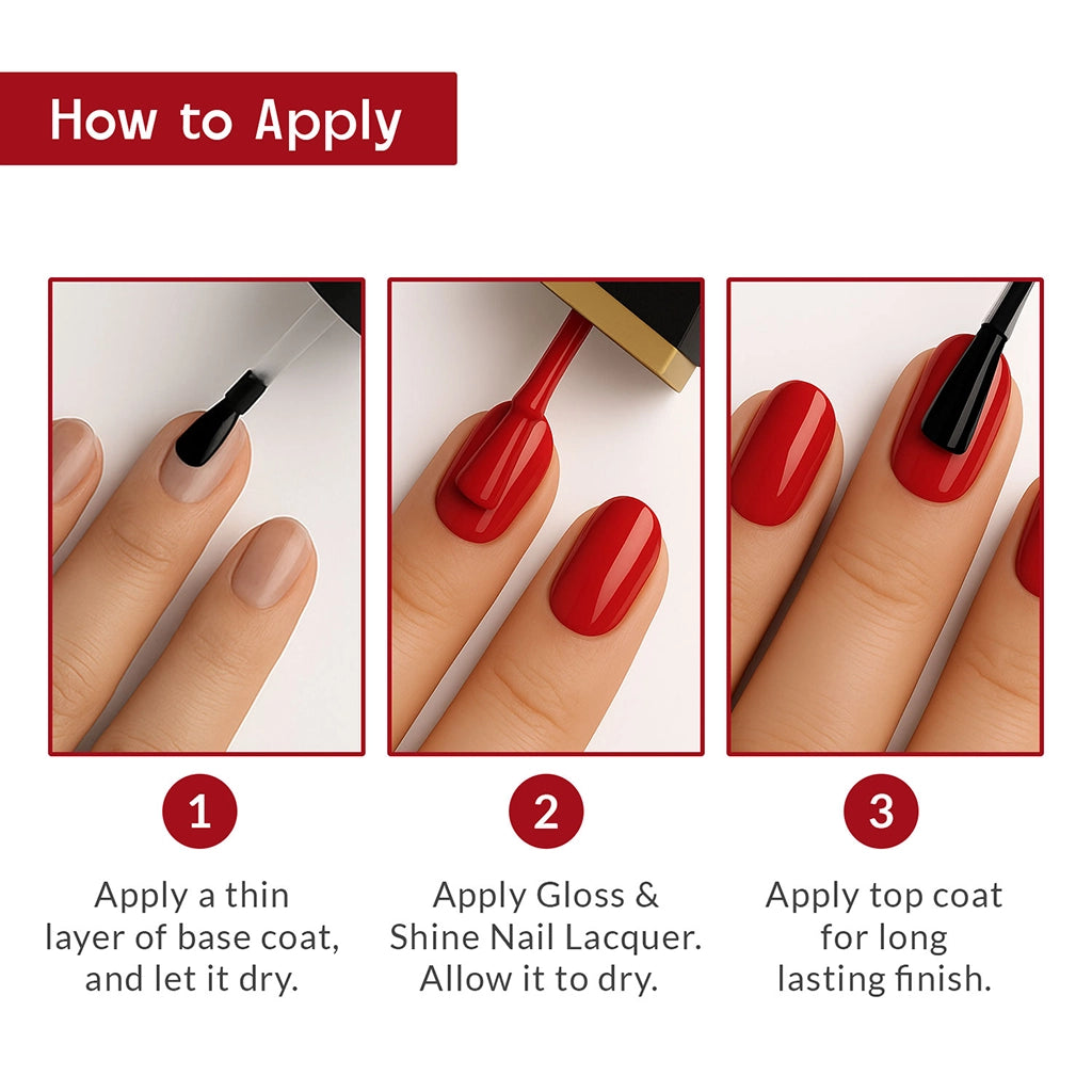 True Colors Ruby Red Gloss & Shine Nail Polish - 8ML