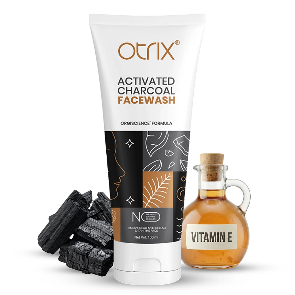 Otrix Activated Charcoal Face Wash for Deep Pore Cleansing & Oil Control | Detoxifies & Refreshes Skin | 100ml