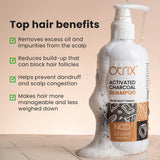 Otrix Activated Charcoal Shampoo for Deep Cleansing & Scalp Purifying | Removes Buildup, Controls Oil | 300ml