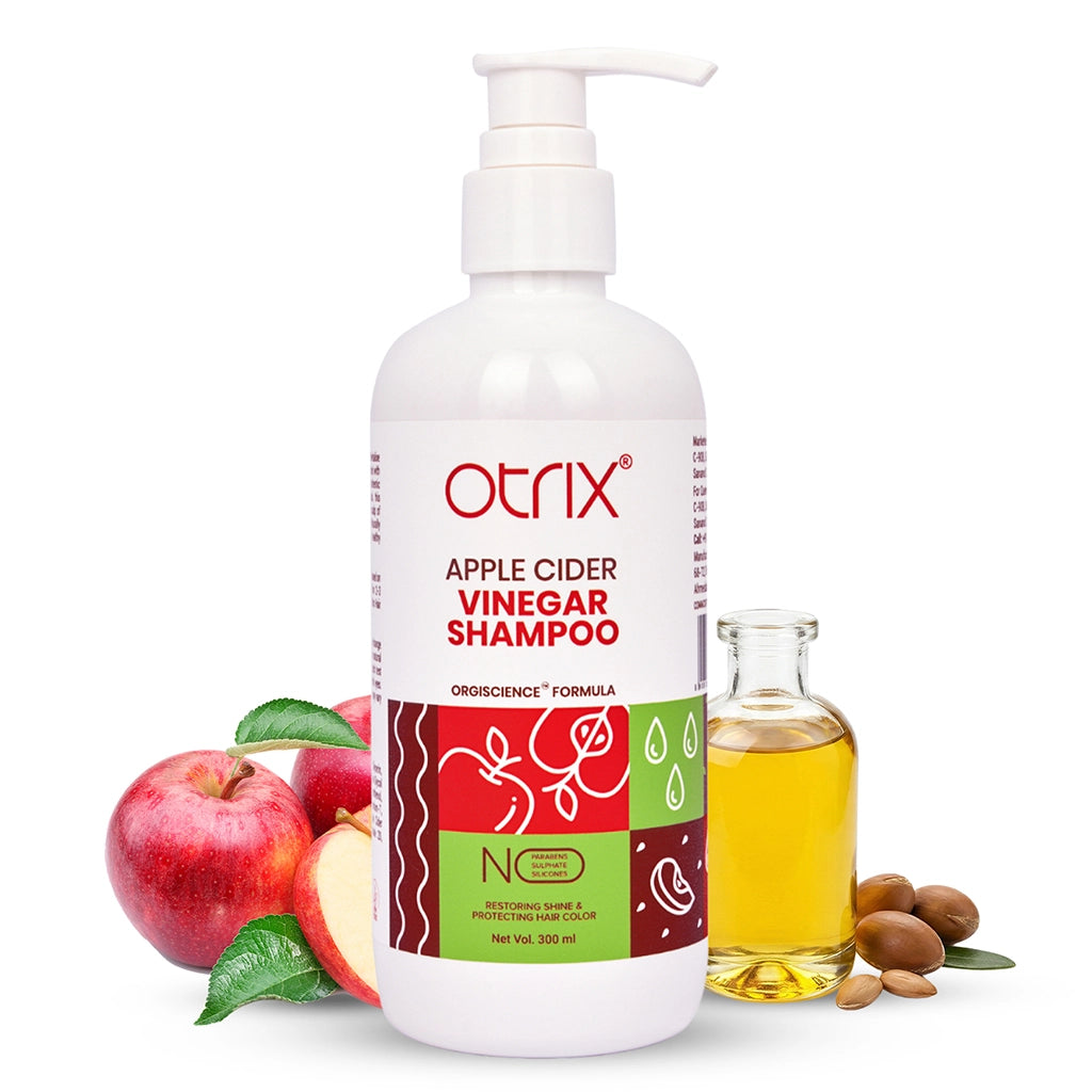 Otrix Apple Cider Vinegar Shampoo for Smooth & Shiny Hair | Deep Cleansing, Frizz Control & pH Balance | 300ml