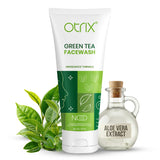 Otrix Green Tea Face Wash for Clear & Refreshed Skin | Anti-Oxidant, Gentle Cleansing | 100ml