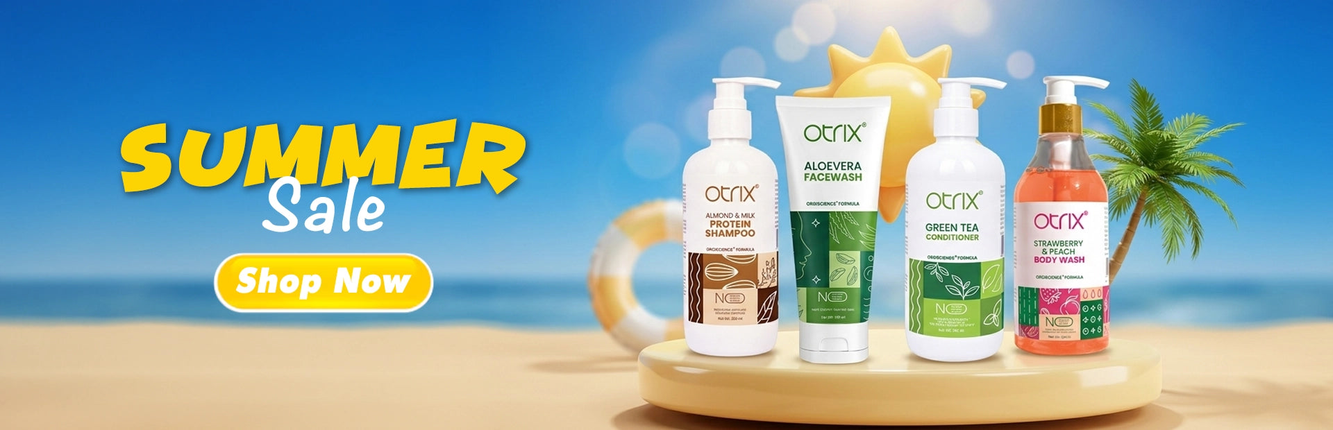 Otrix summer skincare and haircare sale for fresh skin and healthy hair
