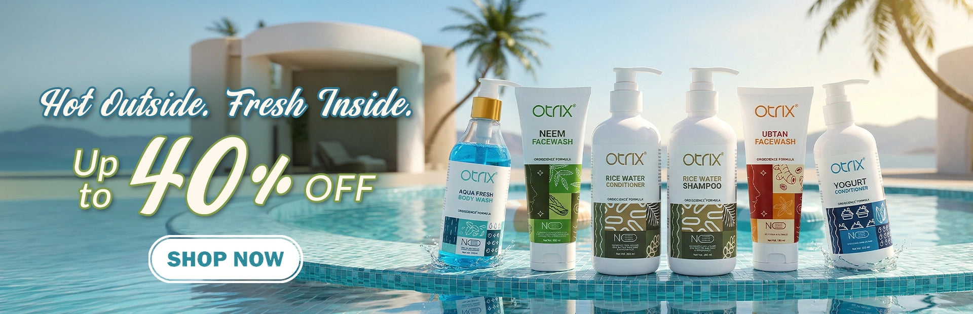 Otrix summer skincare and haircare sale for fresh glowing skin and healthy hair