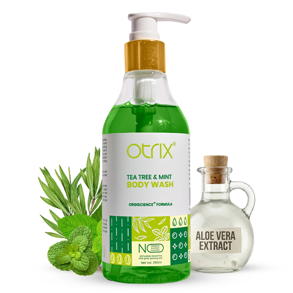 Otrix Tea Tree & Mint Refreshing Body Wash | Cooling, Cleansing & Invigorating for Fresh Skin | 290ml